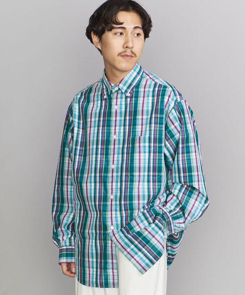 BEAUTY&YOUTH UNITED ARROWS（ビューティーアンドユースユナイテッドアローズ）の「BY マドラスチェック ボタンダウン シャツ（シャツ/ブラウス・メンズ・ダークグリーン/オレンジ/コバルトブルー・S/M/L/XL）」の9枚目の写真