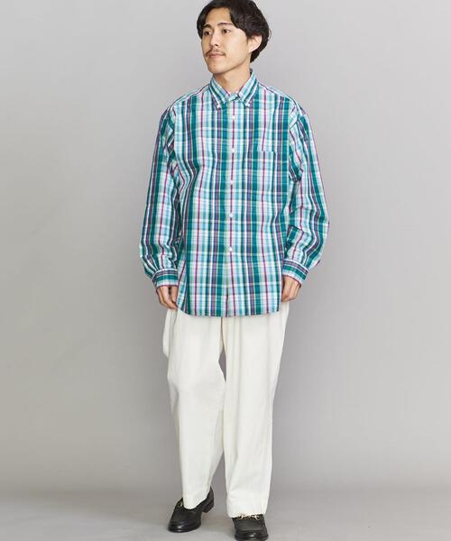 BEAUTY&YOUTH UNITED ARROWS（ビューティーアンドユースユナイテッドアローズ）の「BY マドラスチェック ボタンダウン シャツ（シャツ/ブラウス・メンズ・ダークグリーン/オレンジ/コバルトブルー・S/M/L/XL）」の11枚目の写真