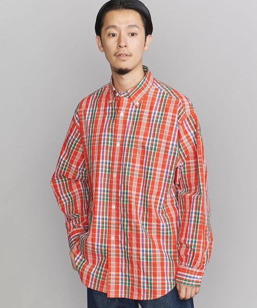BEAUTY&YOUTH UNITED ARROWS（ビューティーアンドユースユナイテッドアローズ）の「BY マドラスチェック ボタンダウン シャツ（シャツ/ブラウス・メンズ・ダークグリーン/オレンジ/コバルトブルー・S/M/L/XL）」の13枚目の写真