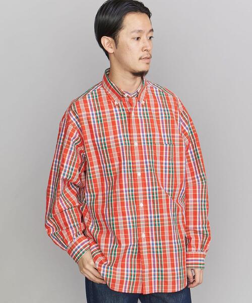 BEAUTY&YOUTH UNITED ARROWS（ビューティーアンドユースユナイテッドアローズ）の「BY マドラスチェック ボタンダウン シャツ（シャツ/ブラウス・メンズ・ダークグリーン/オレンジ/コバルトブルー・S/M/L/XL）」の15枚目の写真