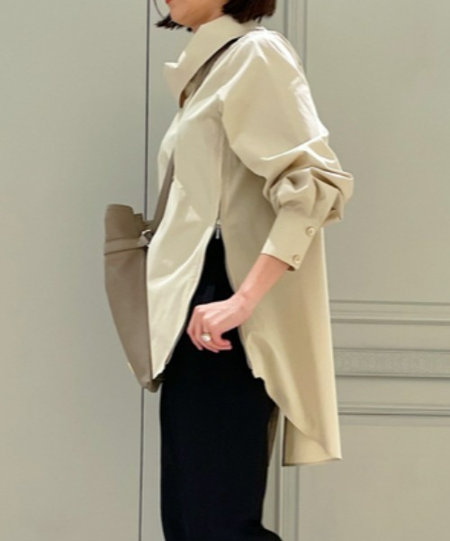 styling/(スタイリング)の「スタンドカラーシャツ(シャツ/ブラウス・レディース・ホワイト/イエロー/ベージュ・FREE)」の5枚目の写真