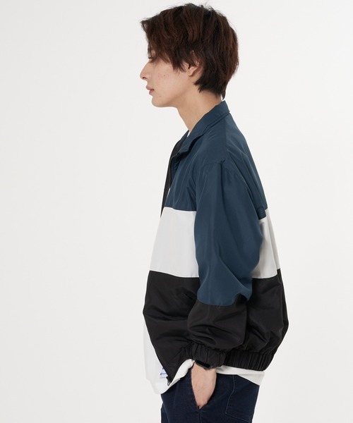 Blue Standard （ブルースタンダード）の「【BLUE STANDARD／ブルースタンダード】撥水 切り替えブルゾン ナイロンパーカー（ナイロンジャケット・メンズ・チャコールグレー/パープル/ブルー/グリーン/グレー系その他/パープル系その他・MEDIUM/LARGE/X-LARGE）」の13枚目の写真