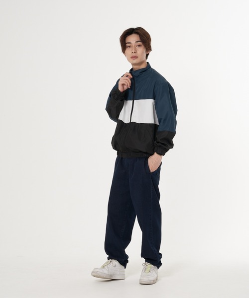 Blue Standard （ブルースタンダード）の「【BLUE STANDARD／ブルースタンダード】撥水 切り替えブルゾン ナイロンパーカー（ナイロンジャケット・メンズ・チャコールグレー/パープル/ブルー/グリーン/グレー系その他/パープル系その他・MEDIUM/LARGE/X-LARGE）」の20枚目の写真