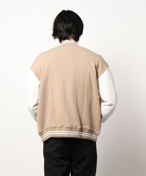 TRAP/U （トラップユー）の「【TRAP/U】切替BIGスタジャン（スタジャン・メンズ・ダークグリーン/ベージュ/ブルー・MEDIUM/LARGE）」の5枚目の写真