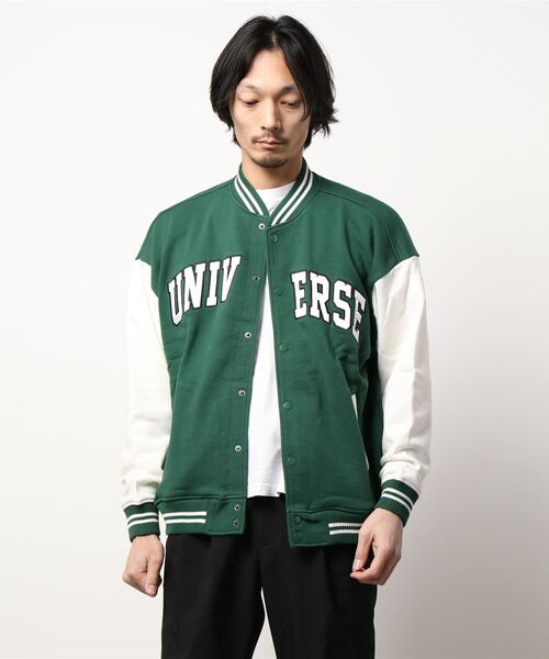 TRAP/U （トラップユー）の「【TRAP/U】切替BIGスタジャン（スタジャン・メンズ・ダークグリーン/ベージュ/ブルー・MEDIUM/LARGE）」の11枚目の写真