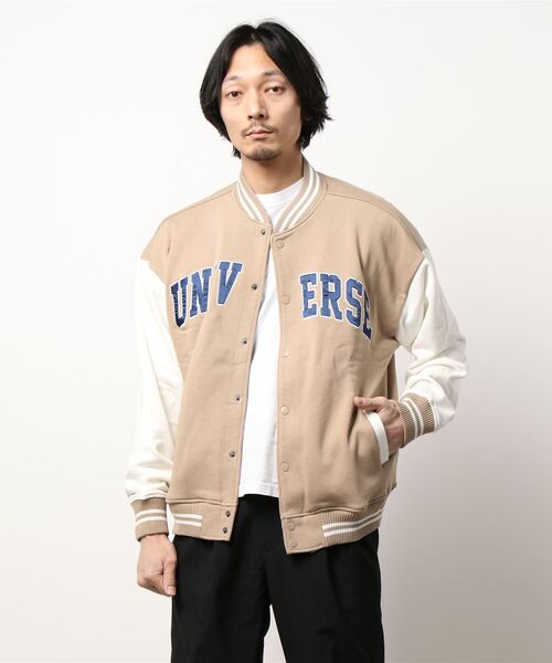 TRAP/U （トラップユー）の「【TRAP/U】切替BIGスタジャン（スタジャン・メンズ・ダークグリーン/ベージュ/ブルー・MEDIUM/LARGE）」の12枚目の写真