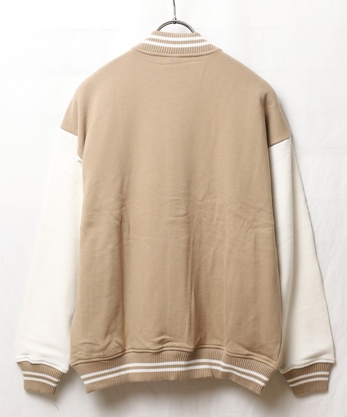 TRAP/U （トラップユー）の「【TRAP/U】切替BIGスタジャン（スタジャン・メンズ・ダークグリーン/ベージュ/ブルー・MEDIUM/LARGE）」の9枚目の写真