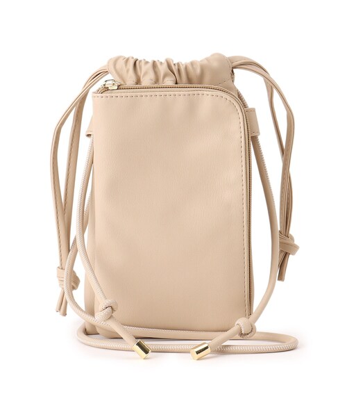 SHOO・LA・RUE（シューラルー）の「◆ドッキング巾着ミニショルダー（ショルダーバッグ・レディース・ベージュ/ブラック/シルバー/カーキ・00）」の2枚目の写真