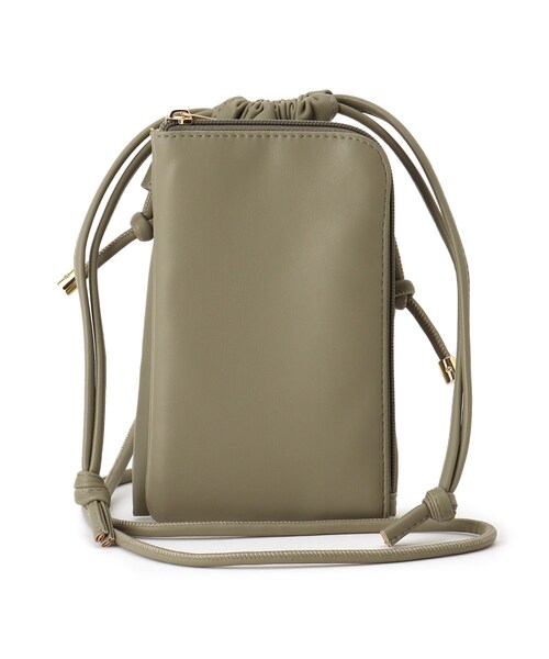 SHOO・LA・RUE（シューラルー）の「◆ドッキング巾着ミニショルダー（ショルダーバッグ・レディース・ベージュ/ブラック/シルバー/カーキ・00）」の3枚目の写真