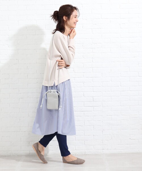 SHOO・LA・RUE（シューラルー）の「◆ドッキング巾着ミニショルダー（ショルダーバッグ・レディース・ベージュ/ブラック/シルバー/カーキ・00）」の13枚目の写真