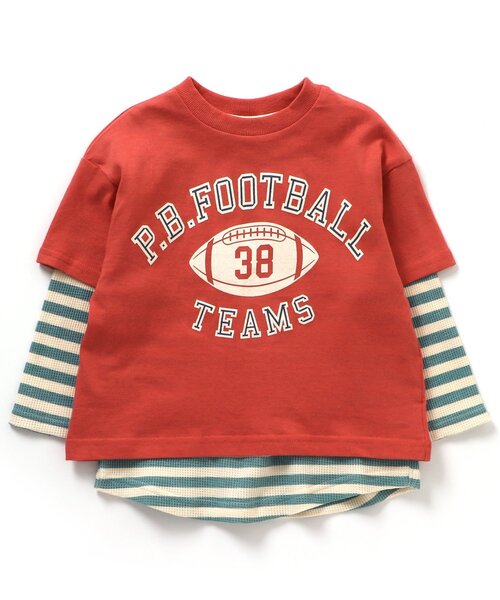 BREEZE(ブリーズ)の「/カレッジ2PセットTシャツ(Tシャツ/カットソー・キッズ・ベージュ/チャコール/レッド/サックスブルー・130/140/150/90/100/110/120)」の4枚目の写真