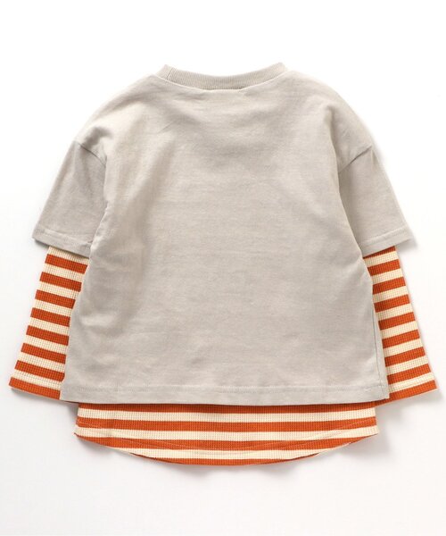 BREEZE(ブリーズ)の「/カレッジ2PセットTシャツ(Tシャツ/カットソー・キッズ・ベージュ/チャコール/レッド/サックスブルー・130/140/150/90/100/110/120)」の7枚目の写真