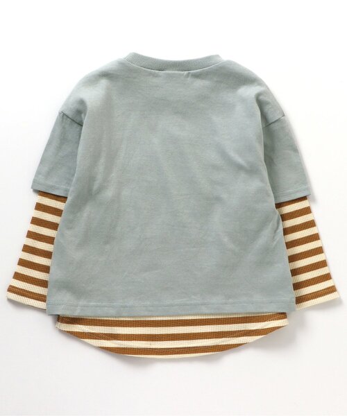 BREEZE(ブリーズ)の「/カレッジ2PセットTシャツ(Tシャツ/カットソー・キッズ・ベージュ/チャコール/レッド/サックスブルー・130/140/150/90/100/110/120)」の12枚目の写真