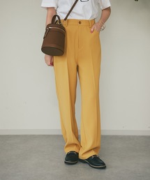 un dix cors | ハイウエストで脚長効果　センタープレスストレートパンツ(その他パンツ)