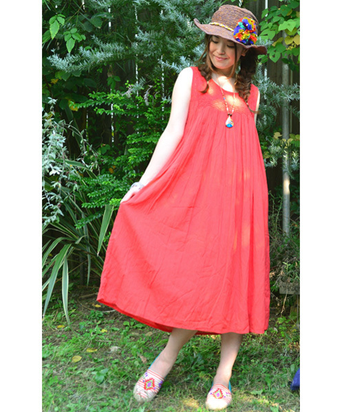 チャイハネ(チャイハネ)の「【チャイハネ】スモーネワンピース(ワンピース・レディース・ブラック/パープル/ホワイト/レッド/イエロー系その他/ライトグリーン/ミント/スカイブルー/ライトピンク/イエロー/ラベンダー/ライトパープル/ブルー/ネイビー/ピンク/サーモンピンク/レモンイエロー/ライトブルー/ブラック×ブラック・FREE)」の19枚目の写真