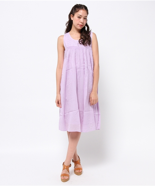 チャイハネ(チャイハネ)の「【チャイハネ】スモーネワンピース(ワンピース・レディース・ブラック/パープル/ホワイト/レッド/イエロー系その他/ライトグリーン/ミント/スカイブルー/ライトピンク/イエロー/ラベンダー/ライトパープル/ブルー/ネイビー/ピンク/サーモンピンク/レモンイエロー/ライトブルー/ブラック×ブラック・FREE)」の13枚目の写真