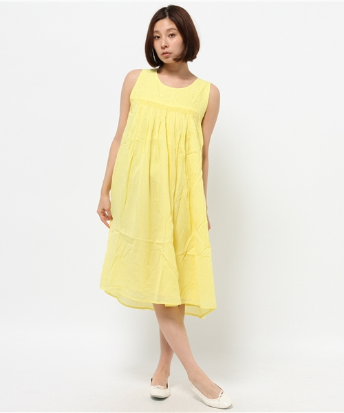 チャイハネ(チャイハネ)の「【チャイハネ】スモーネワンピース(ワンピース・レディース・ブラック/パープル/ホワイト/レッド/イエロー系その他/ライトグリーン/ミント/スカイブルー/ライトピンク/イエロー/ラベンダー/ライトパープル/ブルー/ネイビー/ピンク/サーモンピンク/レモンイエロー/ライトブルー/ブラック×ブラック・FREE)」の15枚目の写真