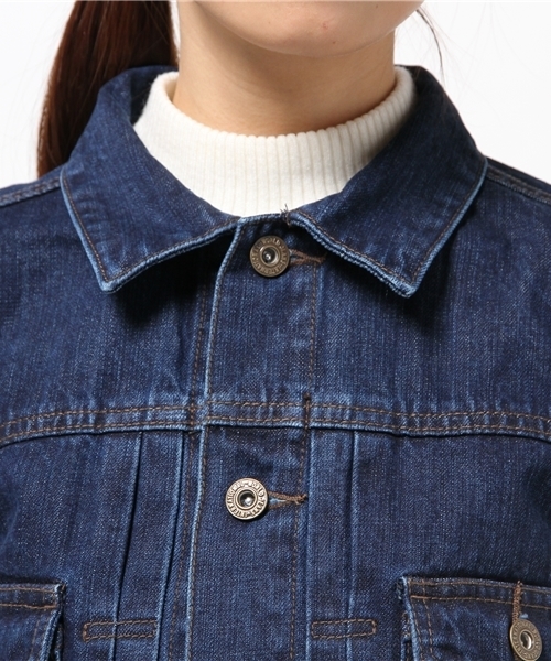 LOUNGEDRESS（ラウンジドレス）の「デニムGジャン（デニムジャケット・レディース・インディゴブルー・ﾌﾘ-）」の5枚目の写真