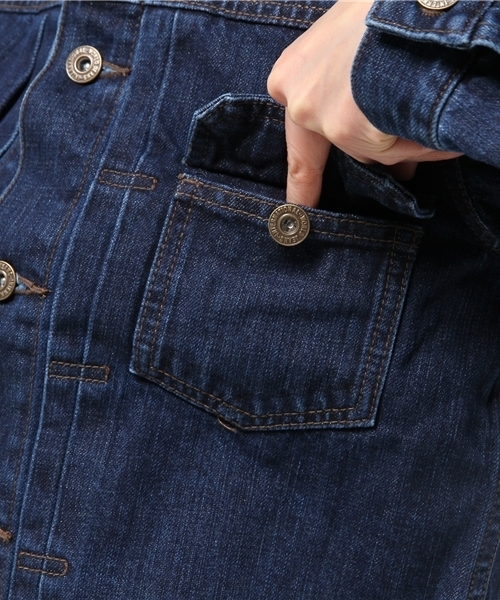 LOUNGEDRESS（ラウンジドレス）の「デニムGジャン（デニムジャケット・レディース・インディゴブルー・ﾌﾘ-）」の7枚目の写真