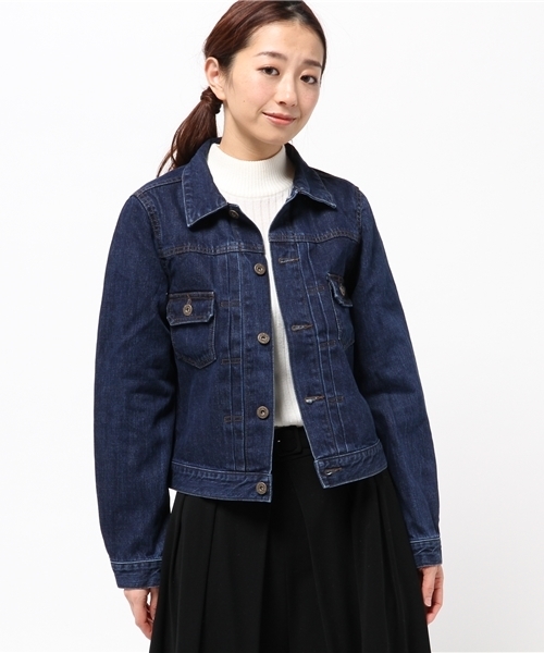 LOUNGEDRESS（ラウンジドレス）の「デニムGジャン（デニムジャケット・レディース・インディゴブルー・ﾌﾘ-）」の14枚目の写真