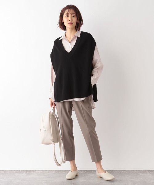 GLOBAL WORK（グローバルワーク）の「サイドベルトベスト/262126（ベスト・レディース・ブラック/アイボリー/グリーン系その他・FREE）」の4枚目の写真