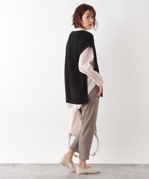 GLOBAL WORK（グローバルワーク）の「サイドベルトベスト/262126（ベスト・レディース・ブラック/アイボリー/グリーン系その他・FREE）」の6枚目の写真