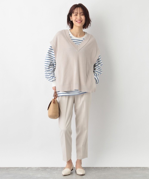 GLOBAL WORK（グローバルワーク）の「サイドベルトベスト/262126（ベスト・レディース・ブラック/アイボリー/グリーン系その他・FREE）」の8枚目の写真