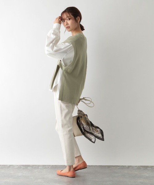 GLOBAL WORK（グローバルワーク）の「サイドベルトベスト/262126（ベスト・レディース・ブラック/アイボリー/グリーン系その他・FREE）」の9枚目の写真