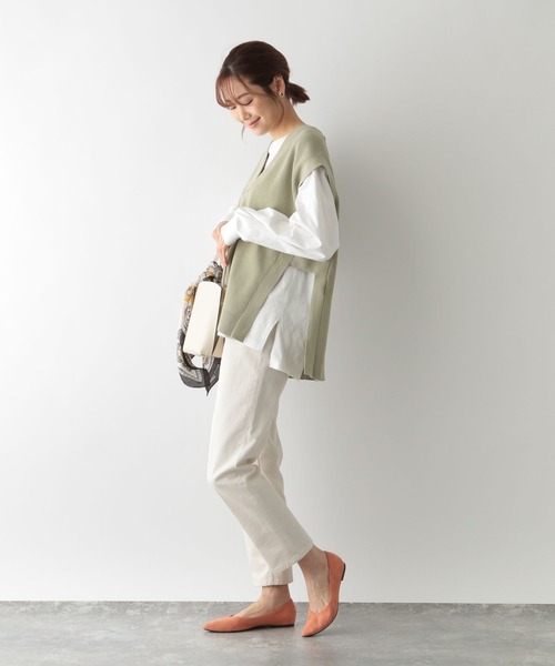 GLOBAL WORK（グローバルワーク）の「サイドベルトベスト/262126（ベスト・レディース・ブラック/アイボリー/グリーン系その他・FREE）」の10枚目の写真