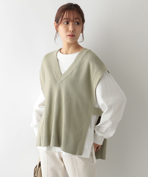 GLOBAL WORK（グローバルワーク）の「サイドベルトベスト/262126（ベスト・レディース・ブラック/アイボリー/グリーン系その他・FREE）」の11枚目の写真