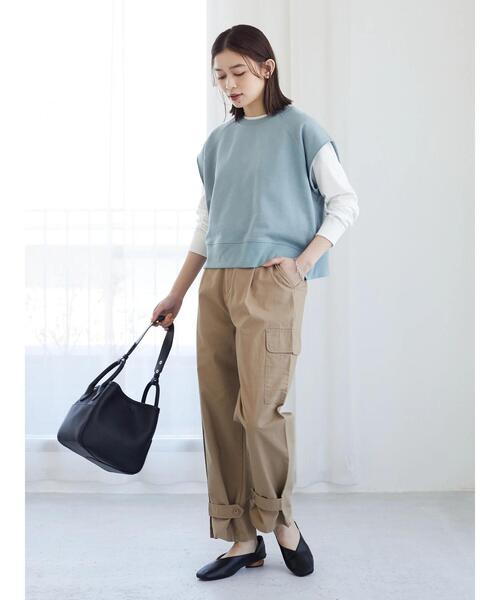 Green　Parks（グリーンパークス）の「リップストップワークパンツ＊（その他パンツ・レディース・ベージュ/カーキ・M/L）」の6枚目の写真