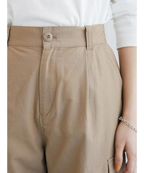 Green　Parks（グリーンパークス）の「リップストップワークパンツ＊（その他パンツ・レディース・ベージュ/カーキ・M/L）」の8枚目の写真