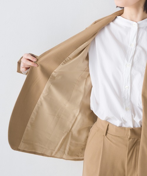 OMNES（オムネス）の「TRストレッチ ノーカラージャケット（ノーカラージャケット・レディース・ブラック/ベージュ/グレー・M/L）」の22枚目の写真