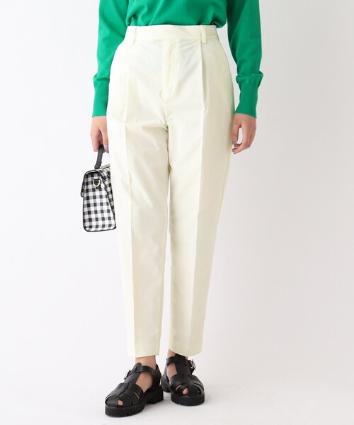 OPAQUE.CLIP(オペークドットクリップ)の「◆【Beautiful stretch】タックテーパードパンツ(その他パンツ・レディース・ホワイト系/ライトパープル/サンドベージュ/ブルー/グリーン/ブラック・36/38/42/40/34)」の1枚目の写真