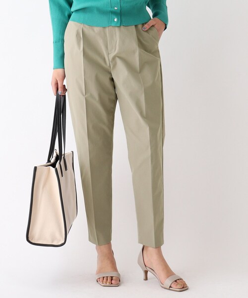 OPAQUE.CLIP(オペークドットクリップ)の「◆【Beautiful stretch】タックテーパードパンツ(その他パンツ・レディース・ホワイト系/ライトパープル/サンドベージュ/ブルー/グリーン/ブラック・36/38/42/40/34)」の3枚目の写真