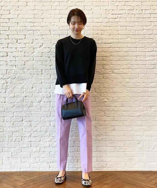 OPAQUE.CLIP(オペークドットクリップ)の「◆【Beautiful stretch】タックテーパードパンツ(その他パンツ・レディース・ホワイト系/ライトパープル/サンドベージュ/ブルー/グリーン/ブラック・36/38/42/40/34)」の20枚目の写真