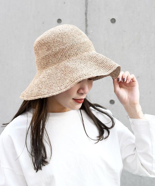 SHIPS（シップス）の「細編みハット 22SS◆（ハット・レディース・グレー系/ベージュ系/オレンジ系・ONE SIZE）」の10枚目の写真