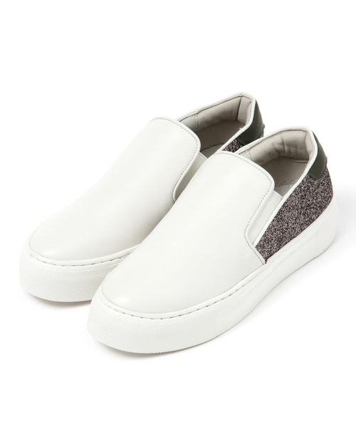 Mazell（マゼル）の「Mazell  / 厚底ライトスリッポン2（スリッポン・レディース・グレー/オフホワイト・36/40/38/35/39/37）」の11枚目の写真