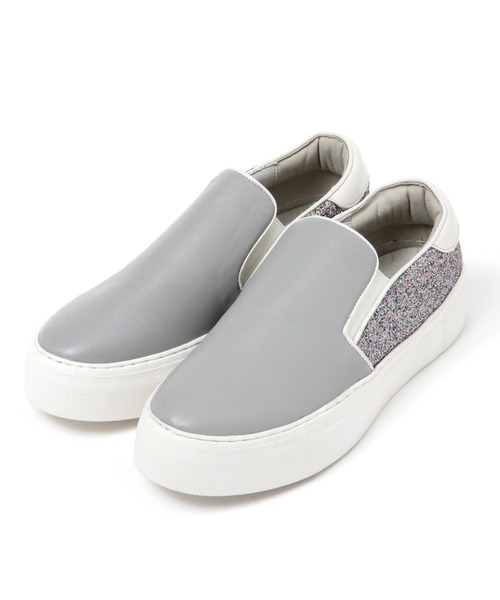 Mazell（マゼル）の「Mazell  / 厚底ライトスリッポン2（スリッポン・レディース・グレー/オフホワイト・36/40/38/35/39/37）」の12枚目の写真