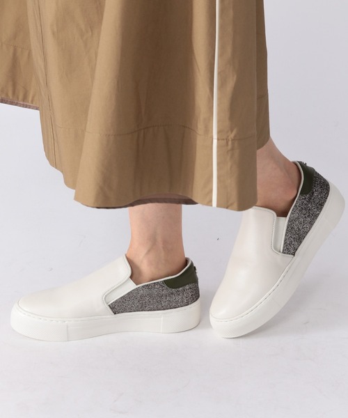 Mazell（マゼル）の「Mazell  / 厚底ライトスリッポン2（スリッポン・レディース・グレー/オフホワイト・36/40/38/35/39/37）」の14枚目の写真