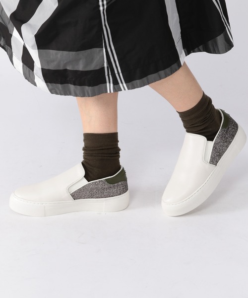 Mazell（マゼル）の「Mazell  / 厚底ライトスリッポン2（スリッポン・レディース・グレー/オフホワイト・36/40/38/35/39/37）」の15枚目の写真