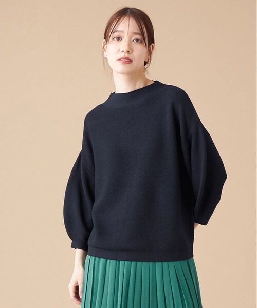 SHARE PARK（シェアパーク）の「【洗える】ガータードルマンニット（ニット/セーター・レディース・ライトグレー系/ネイビー系/レッド系・1）」の3枚目の写真