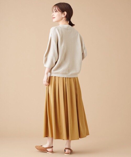 SHARE PARK（シェアパーク）の「【洗える】ガータードルマンニット（ニット/セーター・レディース・ライトグレー系/ネイビー系/レッド系・1）」の9枚目の写真