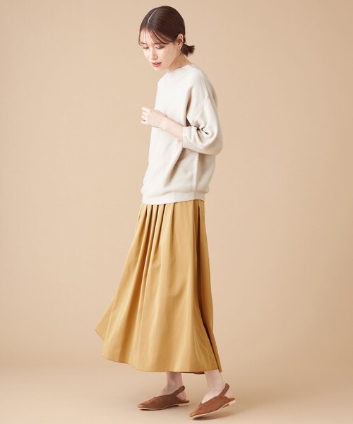 SHARE PARK（シェアパーク）の「【洗える】ガータードルマンニット（ニット/セーター・レディース・ライトグレー系/ネイビー系/レッド系・1）」の11枚目の写真