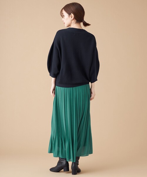 SHARE PARK（シェアパーク）の「【洗える】ガータードルマンニット（ニット/セーター・レディース・ライトグレー系/ネイビー系/レッド系・1）」の18枚目の写真