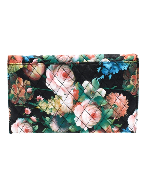 ROSE BUD(ローズバッド)の「(LL ACCESSORIES) B1460C QUILTED FLOWER CLUTCH BAG(クラッチバッグ・レディース・ホワイト/ブラック・ONE SIZE)」の9枚目の写真