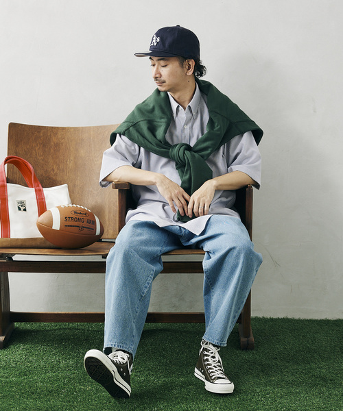 JOURNAL STANDARD relume(ジャーナルスタンダード レリューム)の「サッカー ボタンダウン ハーフスリーブシャツ(シャツ/ブラウス・メンズ・ブラック/ベージュ/ブルー・SMALL/MEDIUM/LARGE)」の22枚目の写真