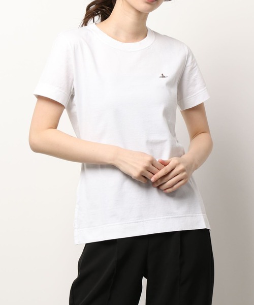 Vivienne Westwood(ヴィヴィアンウエストウッド)の「オーガニック天竺ONEPOINTORBクラシックTシャツ(Tシャツ/カットソー・レディース・ホワイト/ブラック/ミント・SMALL/MEDIUM/LARGE)」の2枚目の写真