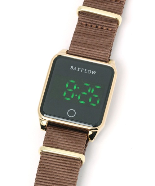 BAYFLOW（ベイフロー）の「タッチパネルLEDウォッチ（デジタル腕時計・レディース・ライトグレー/ブラック/ネイビー/カーキ/ブラウン/その他1/ライトベージュ・FREE）」の9枚目の写真