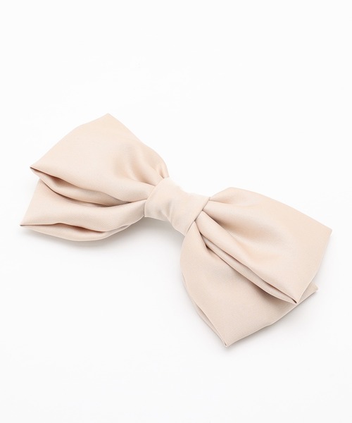 one after another NICE CLAUP（ワンアフターアナザーナイスクラップ）の「ビックリボンバレッタ（バレッタ/ヘアクリップ・レディース・ブラック/ライトベージュ・FREE）」の6枚目の写真